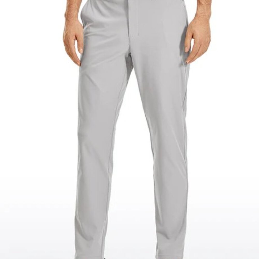 CRZ Yoga Men's Flat Front Performance Gray Golf Pants Size 40